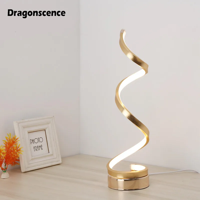 Современная светодиодная настольная лампа Dragonscence для гостиной спальни