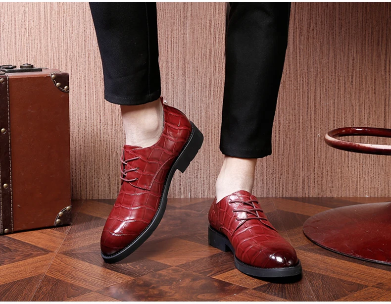 Men's Casual Shoe Oxfords Office Lace-Up Mens Shoes Casual Mens Dress Shoes Wedding Oxford Shoes' For Men Black Plus Size 11 45 (2)