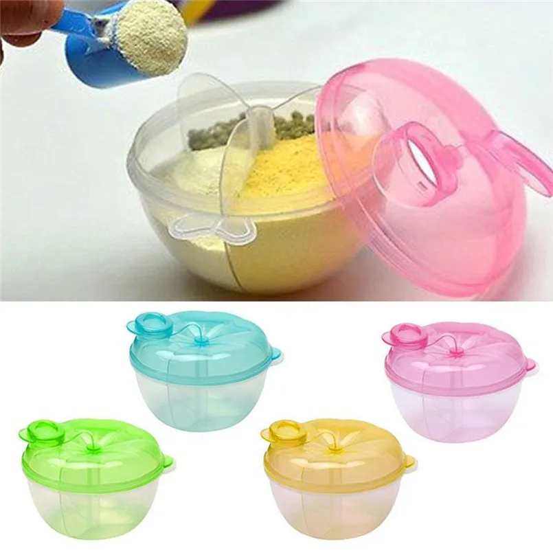 

Three-lattice Food box Portable Baby Infant Travel Milk Powder Dispenser Container Feeding Box mix container Food Storage