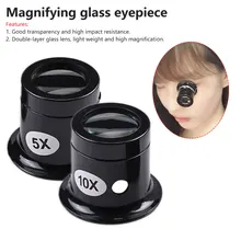 10X/5X монокуляр, увеличительное стекло лупа объектив портативный ювелирный часы лупа инструмент глаз Лупа Len ремонтный комплект