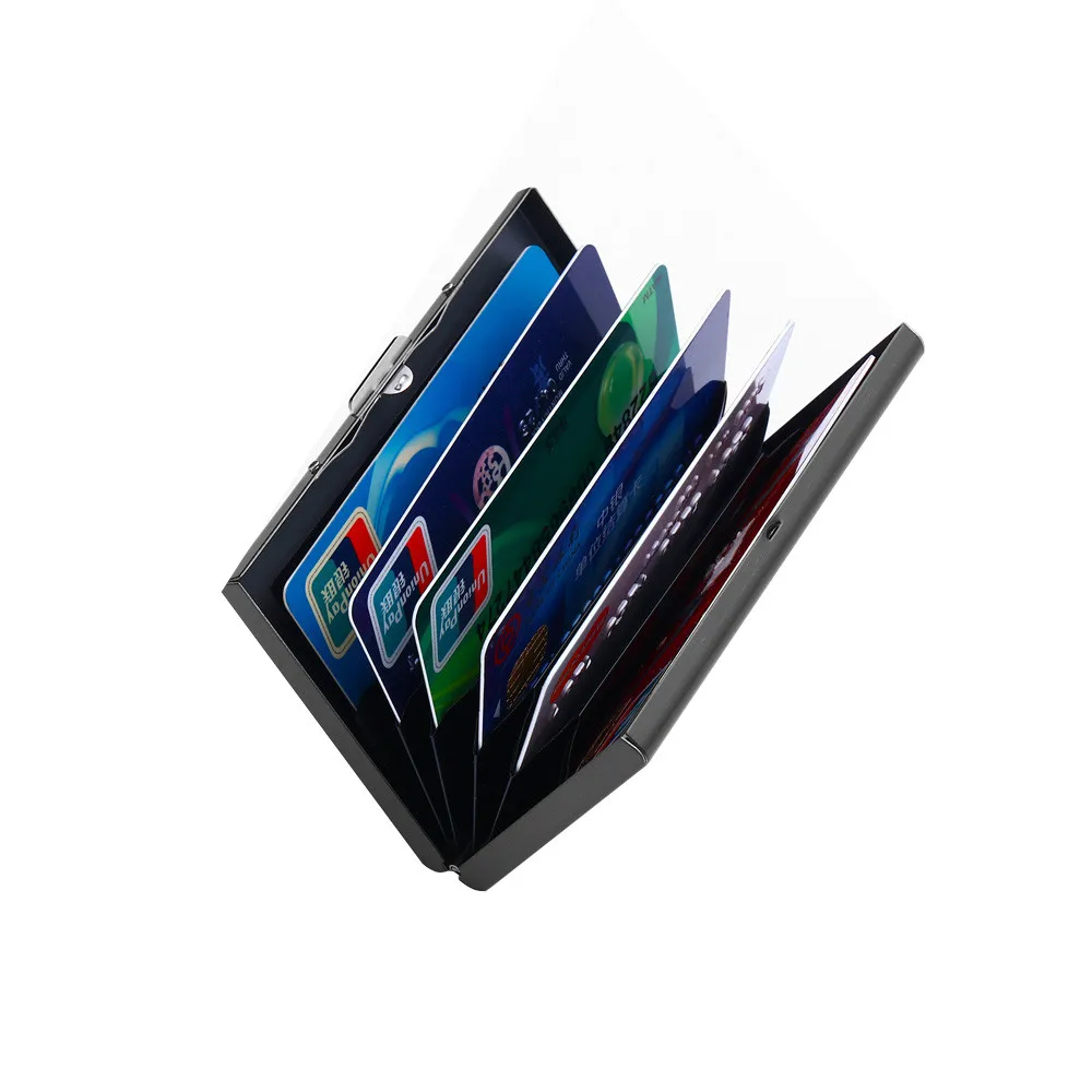 

Creative Casual Business Card Case Stainless Steel Aluminum Holder Metal Box Cover Credit Men Business Card Holder Metal Wallet