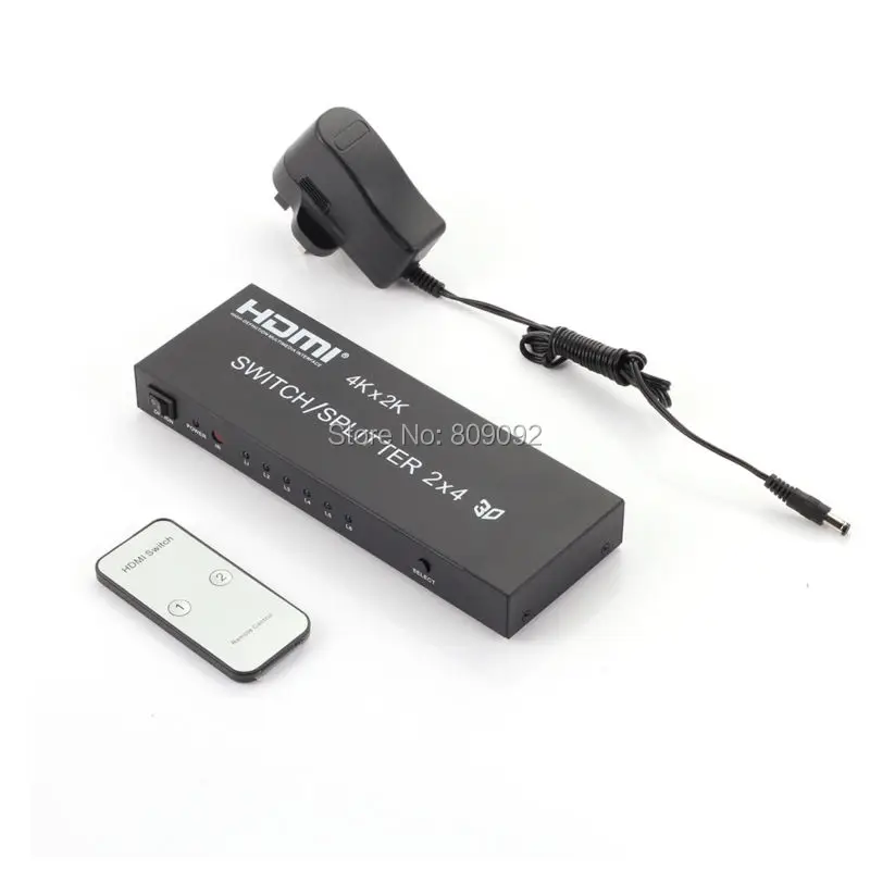 4K * 2K 1080P 3D 2x4 Матрица HDMI видео переключатель сплиттер усилитель 1.4a Full HD с ИК