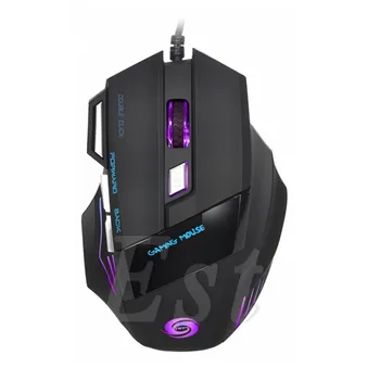 

P High Quality USB Optical Wired Mouse New 5500 DPI 6 Buttons LED Backlight Mice For Pro Gamer Hot Selling