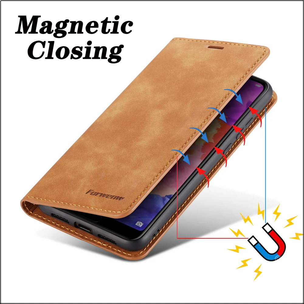 Роскошный кожаный флип чехол для Samsung Galaxy S20 S8 S9 S10 Plus Lite S10E A 6 8 2018 A50 51 70 71 30 20