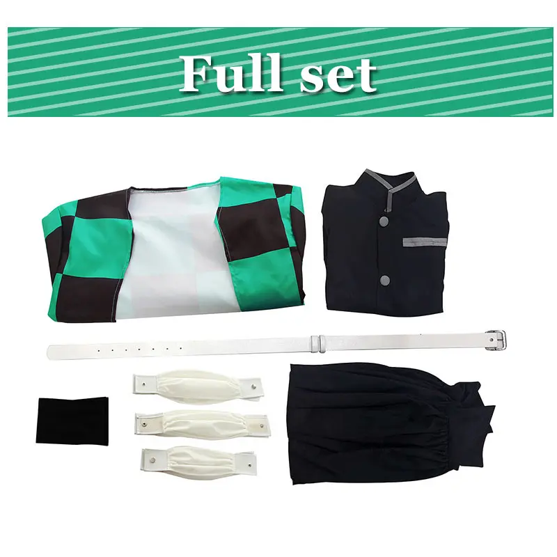 Demon Slayer Anime Cosplay Costume - Tanjiro Kamado Men's Kimono for Halloween Party Outfit from Kimetsu No Yaiba image 6