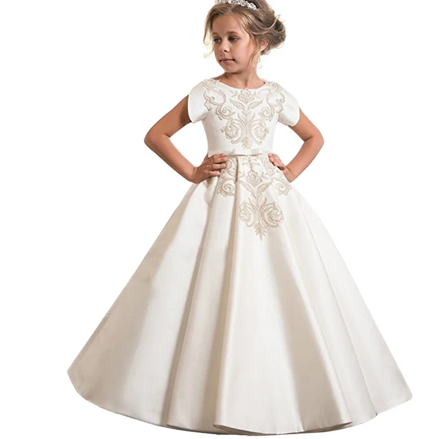 Girls Lace Dress Long Dress Flower Girl Dresses Baptism Dress Special Occasion Dress