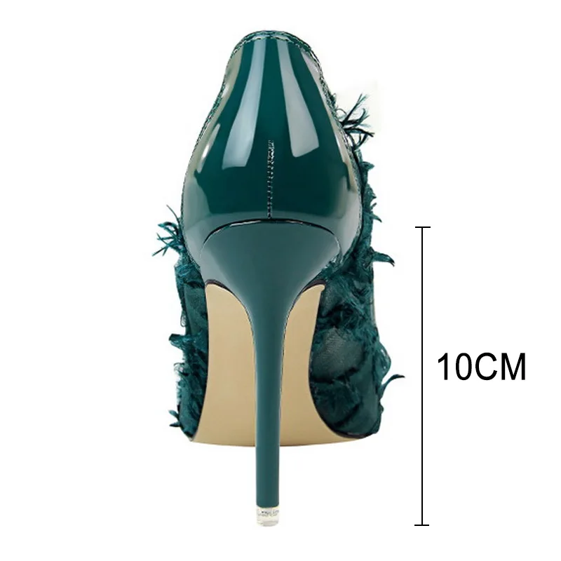 Bigtree Shoes Sexy Hollow Women Pumps Fashion Furry High Heels Women Shoes Wedding Shoes Women Party Shoes Black Stiletto