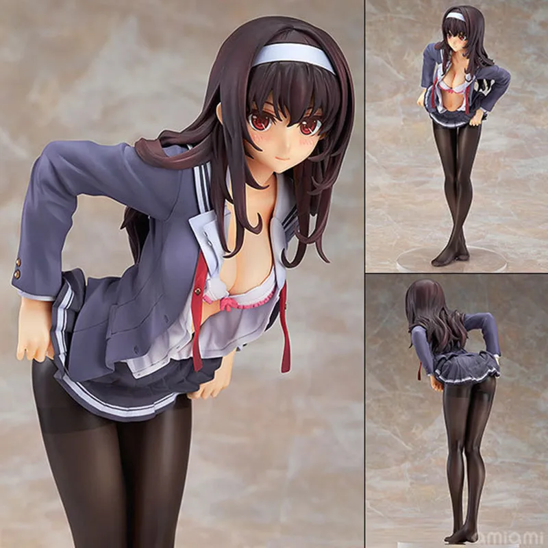 

Anime Sexy Adult Dolls Kasumigaoka Utaha Hard Chest Uniform Girl Decoration PVC Action Figure Collectible Model Toy BOX D381