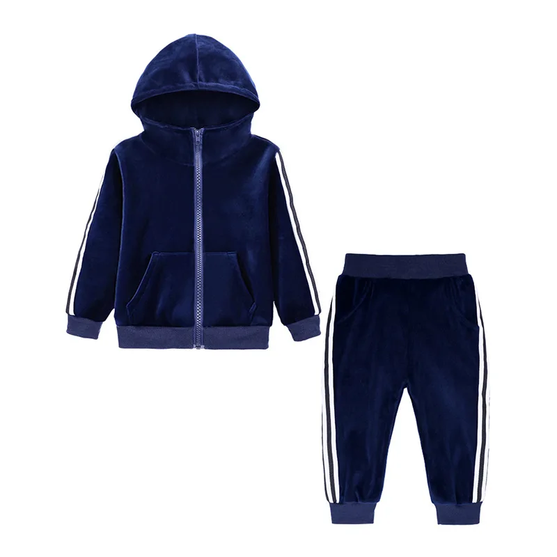 Комплекты одежды для маленьких девочек; сезон осень-зима; комплекты детской одежды; одежда для детей; Спортивный костюм для девочек; комплект из 2 предметов; Спортивный костюм для девочек - Цвет: Dark blue
