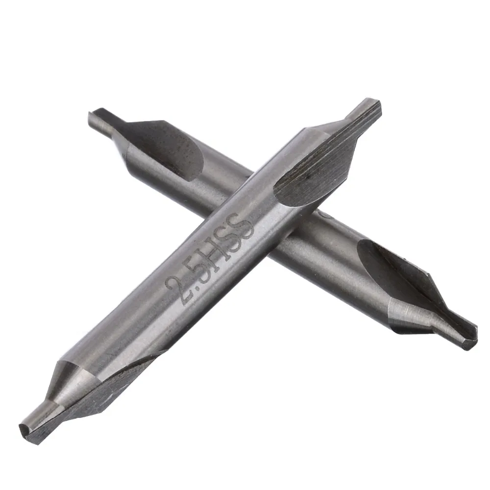 10pcs/Set 60 Degree High Speed Steel Countersinks 2.5mm Center Drill Combined Drill Bits for Hole Machining Reduces Error 10pcs/Set 60 Degree High Speed Steel Countersinks 2.5mm Center Drill Combined Drill Bits for Hole Machining Reduces Error