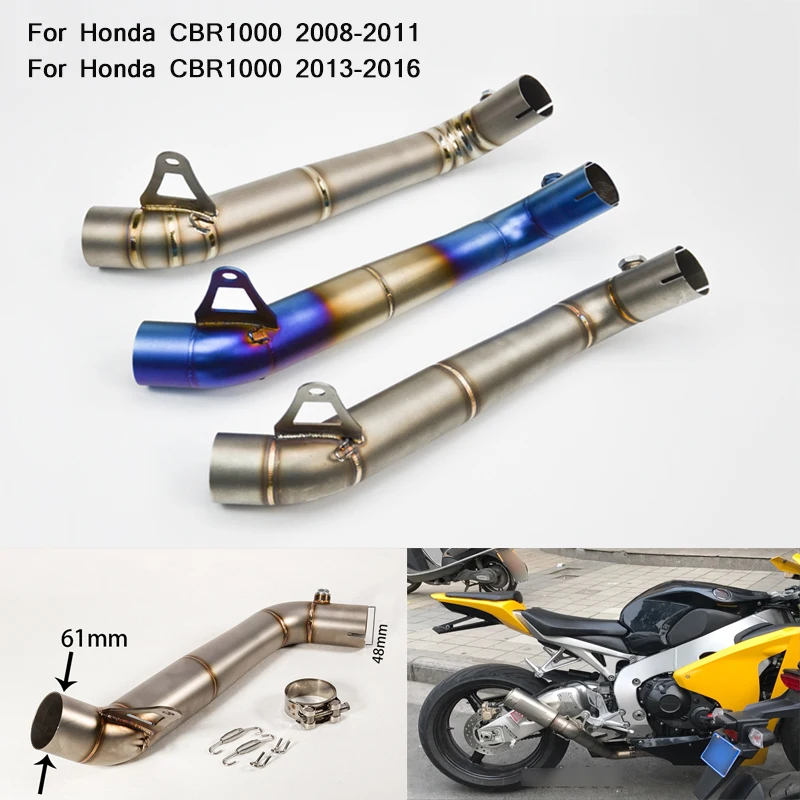 

60mm Motorcycle Non-destructive Modified Middle Link Pipe Silp on for Honda CBR1000 2008 2009 2010 2011 2013 2014 2015 2016