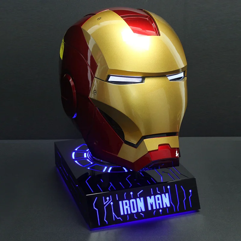

Avengers Anime Figure 1/1 Iron Man Helmet Cosplay Wearable MK7 Action Figure Touch Induction Electric Helmet Collection Toy