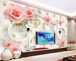 Beibehang обои мечта моды дома декоративные розовый круг 3D стерео ТВ стены papel де parede 3d