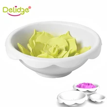 Жевательная паста, держатель для высыхания цветов, 2 шт., большой цветок, формовочные чаши, высыхание, форма для торта, помадка, кухонные инструменты для выпечки тортов