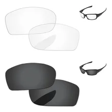 Черные и кристально чистые 2 пары Сменные линзы для Fives квадратные солнечные очки Рамка UVA и UVB Защита