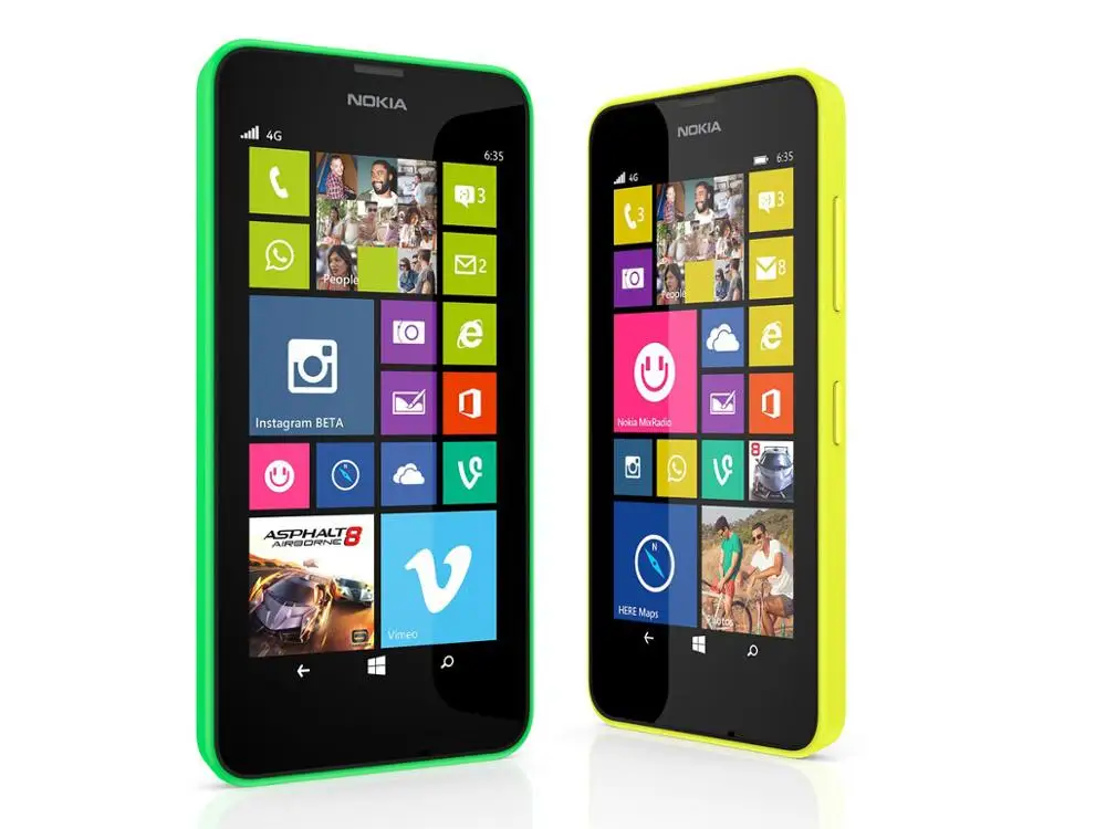 Разблокированный Nokia lumia 630 Windows phone Snapdragon 400 четырехъядерный 4," экран lumia 630 3g мобильный телефон