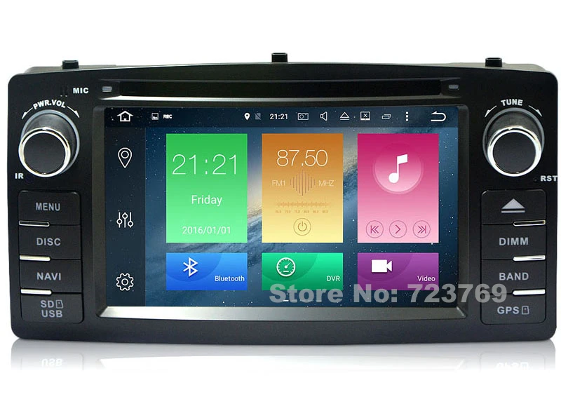 Best 64G ROM No Tax Android 9.0 Car GPS Navigation System DVD Player Radio Stereo Media For BYD F3 For Toyota Corolla E120 DVR DAB+ 20