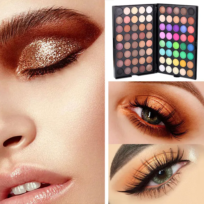

80 color shadow box pop feel glitter eyeshadows makeup eye to faced makeup palette