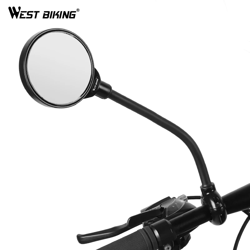 WEST BIKING, 1 шт., зеркало для велосипеда, руль, зеркало заднего вида, Аксессуары для велосипеда из алюминиевого сплава, для горной дороги, велосипеда, велосипеда, заднего вида