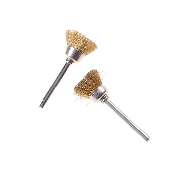 

2Pcs/lot Brass Wire Brush Bit Soft Metal Gold Copper Brass For Electric Rotary Tools Accessories 3 Styles