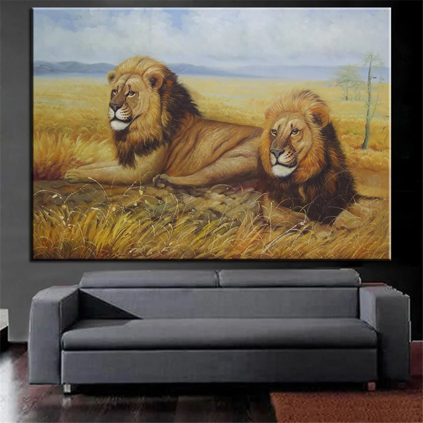 DP ARTISAN NO FRAME TWO font b LIONS b font LOOKING font b FOOD b font