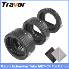 Travor MET-C4 Plastic Auto Focus AF Macro Extension Tube For Canon EF-S Lens DSLR Camera with 2pcs Microfiber Lens Cloth
