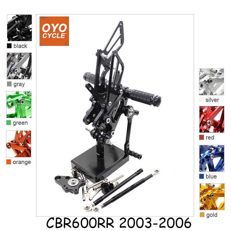 

CNC Adjustable Rearsets Foot Rest Foot Pegs Foot Rests For Honda CBR600RR 2003-2006 CBR600 F4 2001-2004 CBR 600 600RR