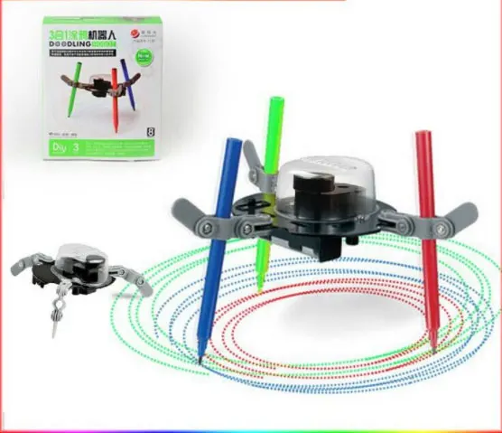 

Fun 3-in-1 DIY Pen Doodle Robots Technology Education Assembling Small Inventions Kids Learning Toys