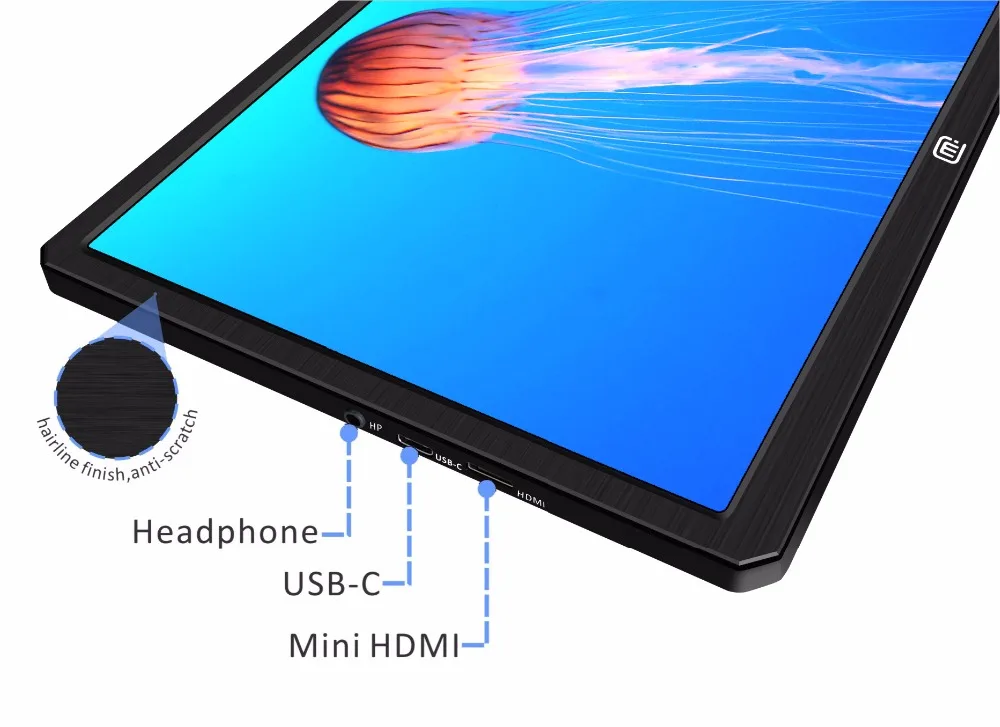 13.3'' 2K Resolution HDR Portable Gaming Monitor 1440P With USB C/Hdmi Input For For PS3 PS4 XBOX C