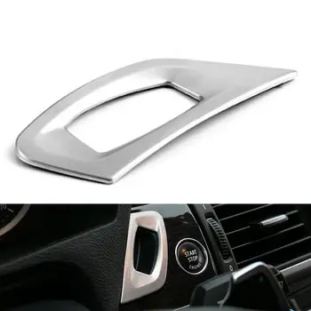 

BBQ@FUKA Interior Steel Car Middle Console Engine Start Key Hole Frame Cover Trim For bwm X5 E70 X6 2008-2013
