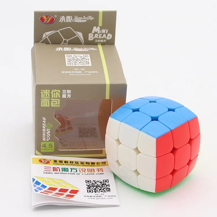 

YJ yongjun Mini Keychain Bread 3x3x3 Magic Cube Speed Puzzle Magic Cube Educational Toys 2cm 3.5cm 4.5cm Key Ring Decoration