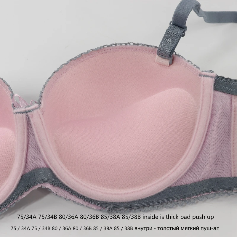 Beauwear Ladies Secret сексуальный Деми Балконный бюстгальтер для женщин кружевной хлопковый бюстгальтер на косточках размера плюс A B C D 75 80 85 90 большая грудь