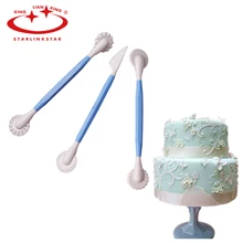 Помадка украшения торта Цветок Sugarcraft Инструменты для моделирования глиняный наконечник набор инструментов 6 моделей украшение для выпечки формирующая ручка инструменты для торта