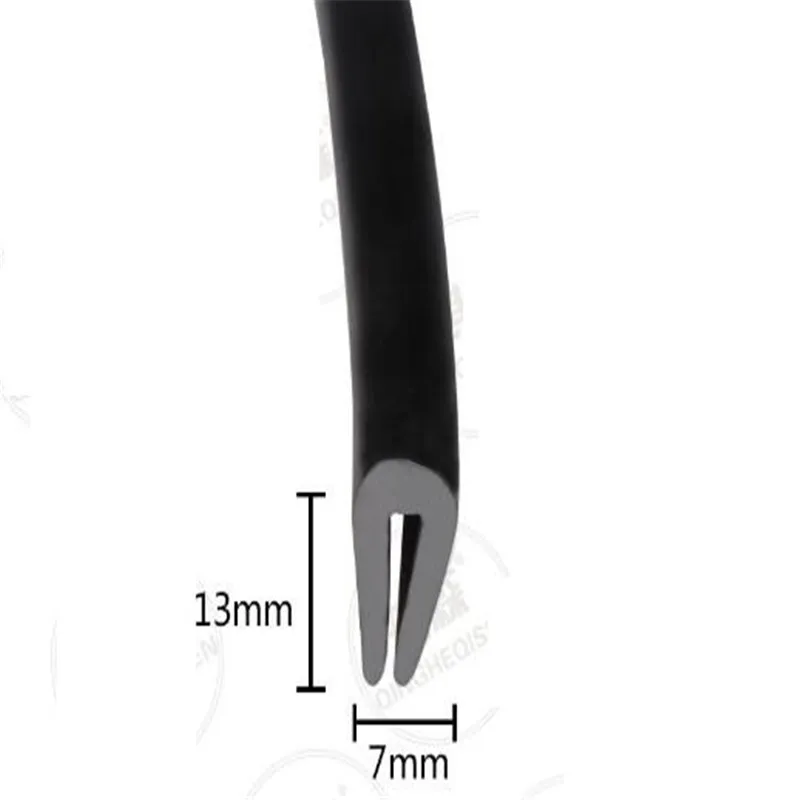 

3m 13mmx7mm Waterproof All Weather Car Caravan Truck Van Door Sharp Edge Scratch Rubber Seal Trim Strip Protector Guard U Style