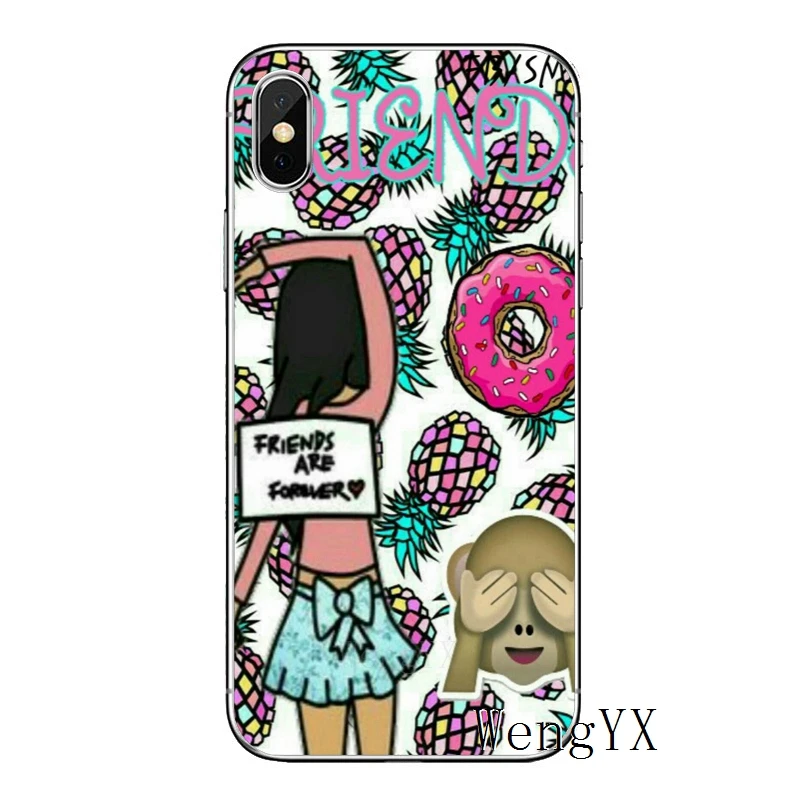 Модный bff best friends forever для Apple iPhone 8 7 plus 6s 6 plus X XR XS Max SE 5S 5c 5 4S 4 TPU мягкий чехол для телефона