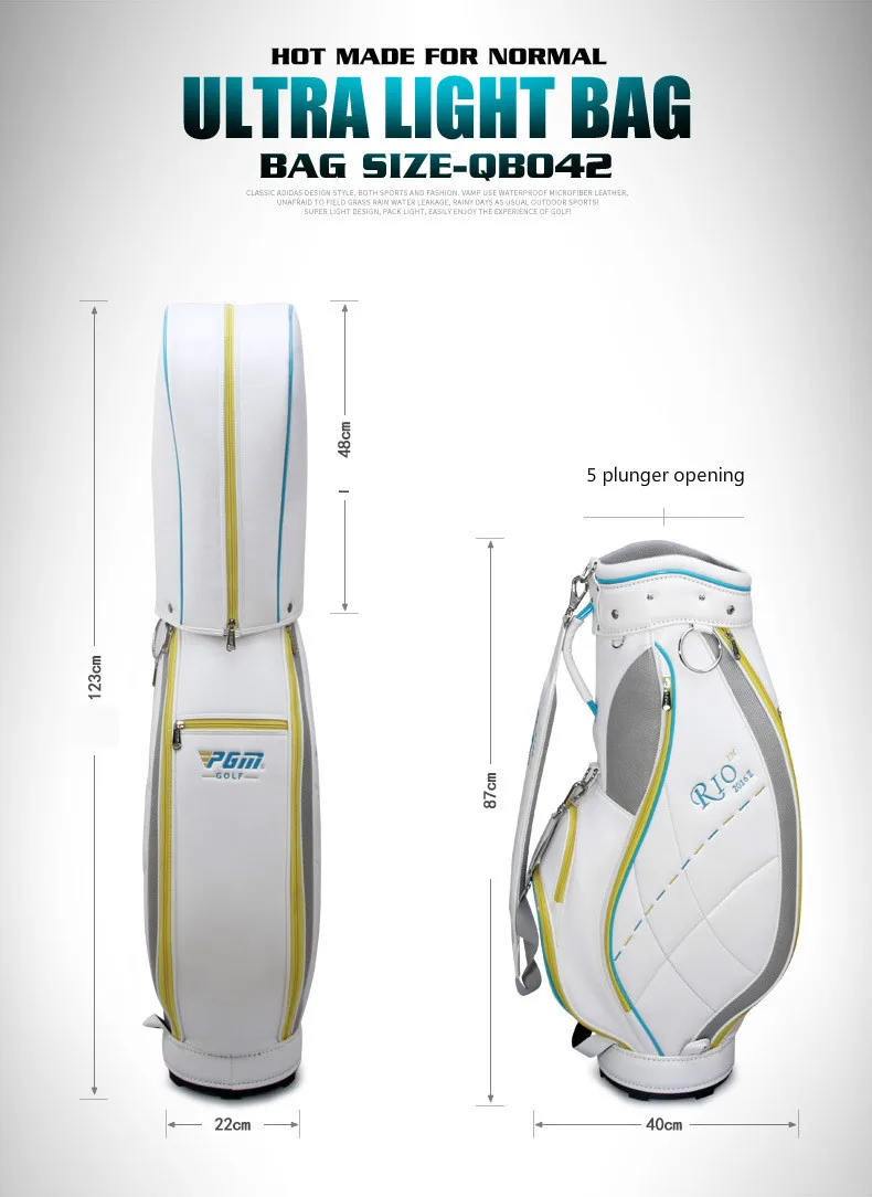 PGM сумка для гольфа Дамская Ультралегкая версия портативной сумки для гольфа высокой емкости