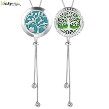 Colar de aço inoxidável do óleo essencial da aromaterapia do medalhão do difusor do medalhão da corrente da serpente ajustável almofadas pendentes 35.5in