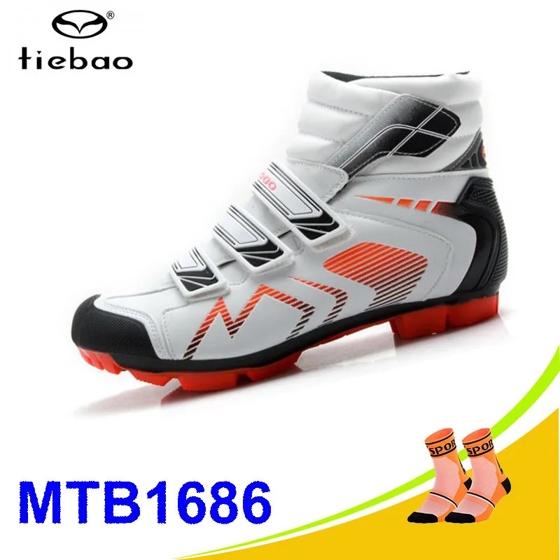 

TIEBAO Professional Cycling Shoes sapatilha ciclismo Men winter superstar MTB Shoes Windproof Athletic Self-Locking Ankle Boots