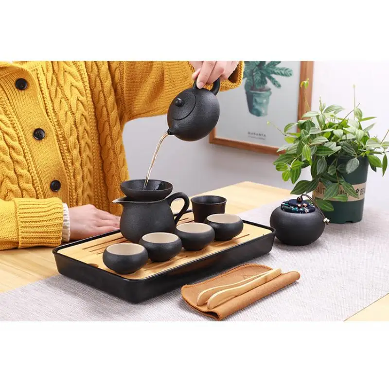 Китайский чайный набор кунг-фу, портативные чайные наборы, керамический чайный горшок Gaiwan, чайные чашки, чайные сервизы, чайный сервиз, чайный горшок для путешествий, чайная посуда