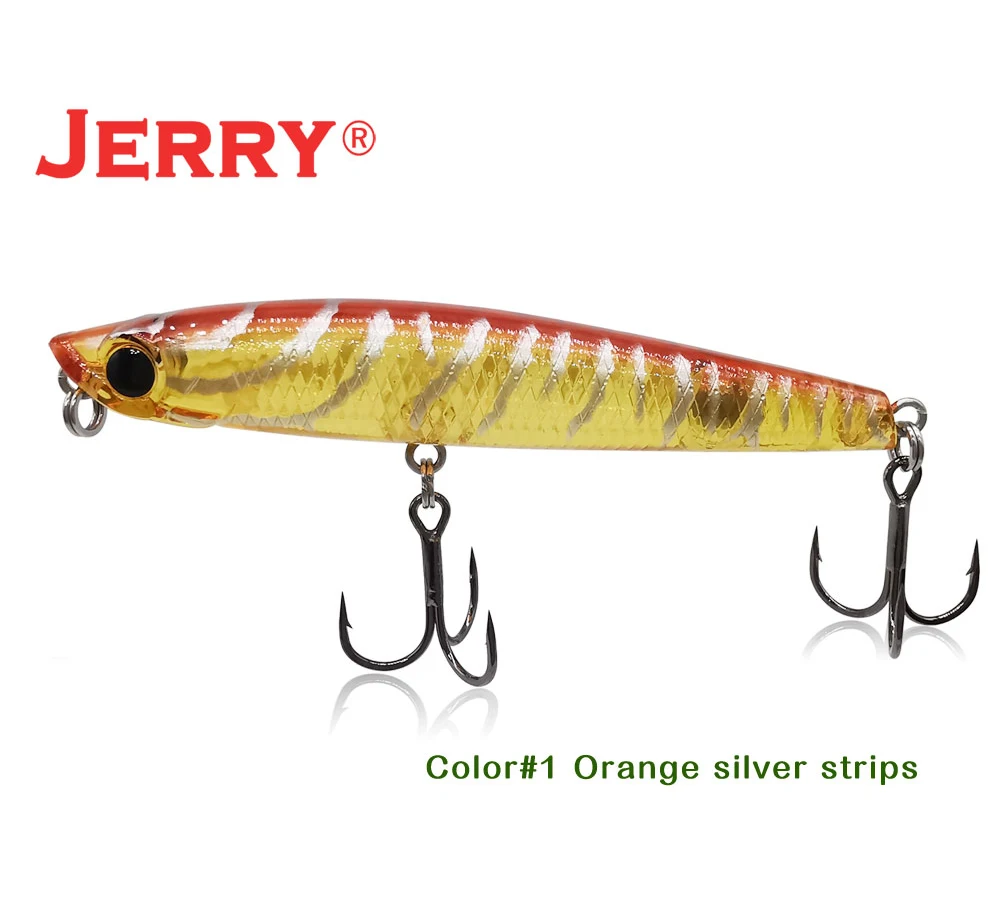 orange silver Jerry 5 см 7 см Верхняя поверхность карандаш плавающий Сверхлегкий stickbait морской пляж рыболовные приманки жесткая приманка УФ Цвет - Цвет: orange silver