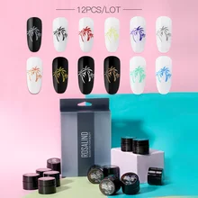 ROSALIND гель лак для ногтей набор 12 шт./компл. картина паук блестящий гель маникюрный набор штамповка Набор для акриловых ногтей лак все для маникюра