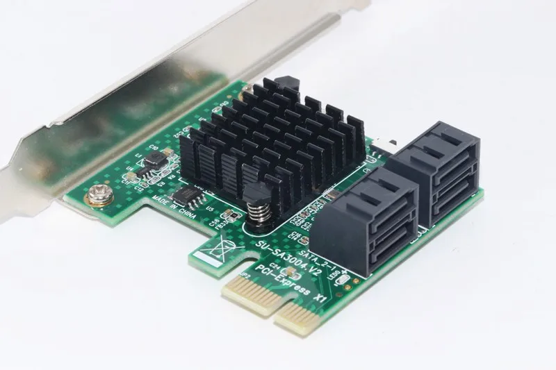 Карта расширения SATA PCI Express 1 4 порта 3 0 6 Гбит/с адаптер ASMedia1061 + 1093 чипсет для ПК