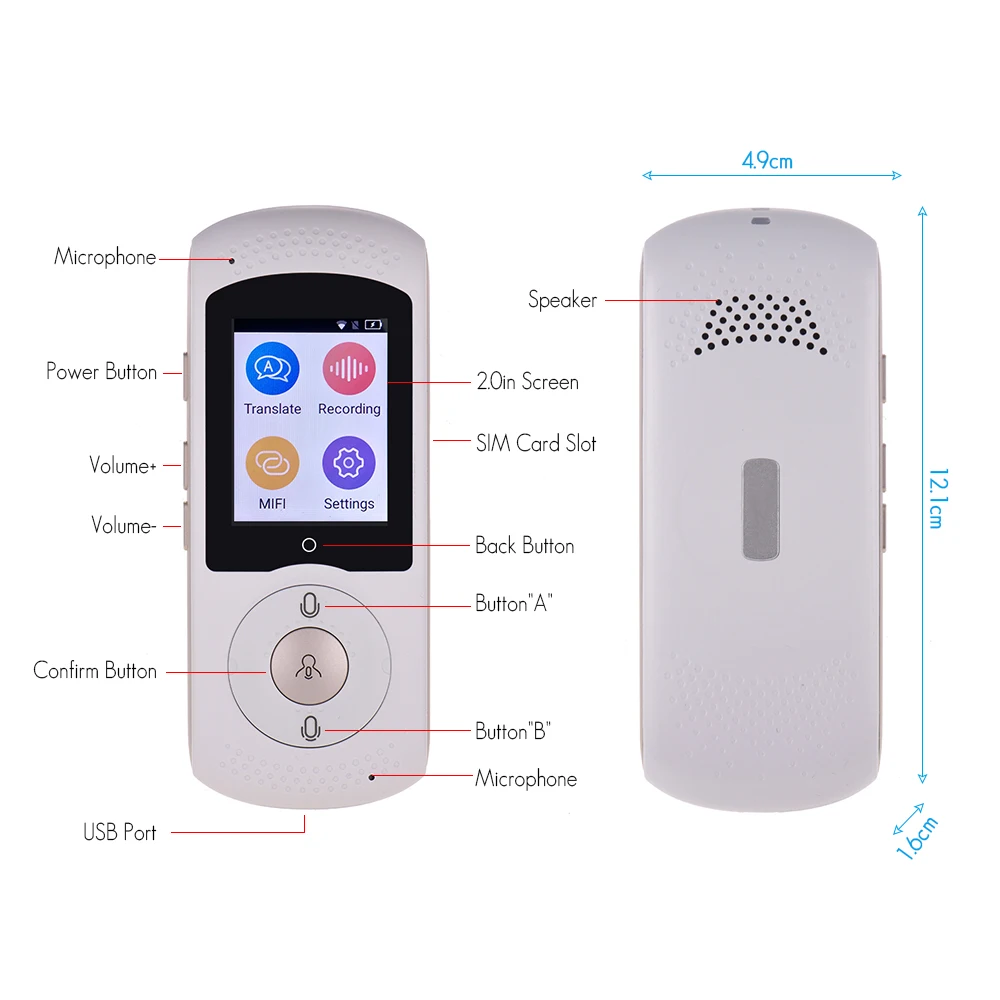 Smart Voice language Translator 2," сенсорный экран в режиме реального ...