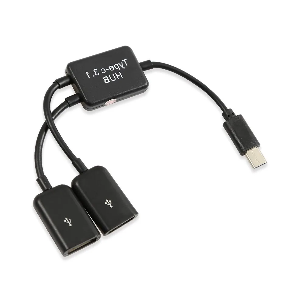 USB C концентратора Leadzoe USB 3,1 Тип C USB-C двойной 2 Порты и разъёмы концентратор адаптер для Macbook PC ноутбук планшет