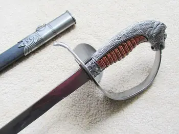 

S2902 ANTIQUE SILVER LION HEAD GERMAN WKC IMPERIAL NAVAL NAVY SWORD 40.3"