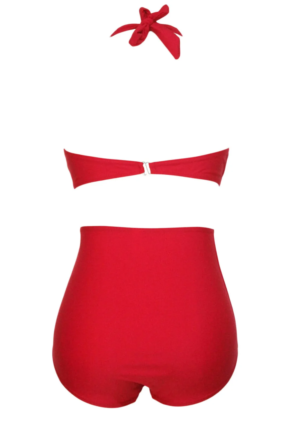 Solid-Red-Halter-Bikini-Swimsuit-LC41420-1-4