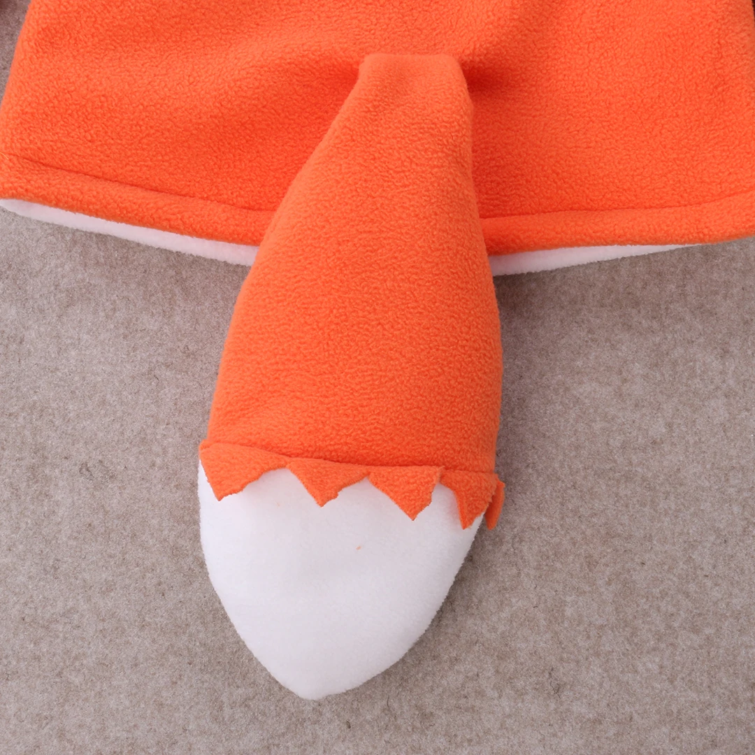 Caldo Cappotto Del Bambino Della Ragazza del Ragazzo Del Capretto Polare del Panno Morbido Animale Del Fumetto Lupo Felpe Con Le Orecchie Con Cappuccio Felpe Rivestimento del Cappotto Costume 0-4Y
