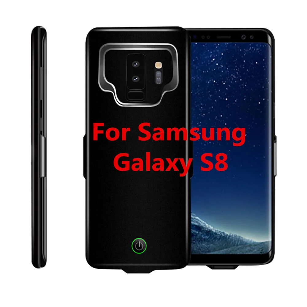 Чехол для аккумулятора Leioua для samsung Galaxy S9 S8 A8, высокое качество, новинка 7000 мА/ч, Дополнительный внешний аккумулятор, покрытие нагрузки для samsung S9 S8 A8 Plus - Цвет: Black for S8