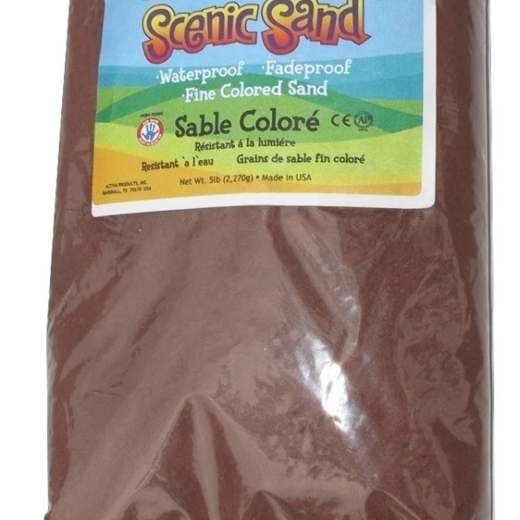 Scenic Sand 4552 Activa 5 lbs Bag of Colored Sand Dark Brown (1)