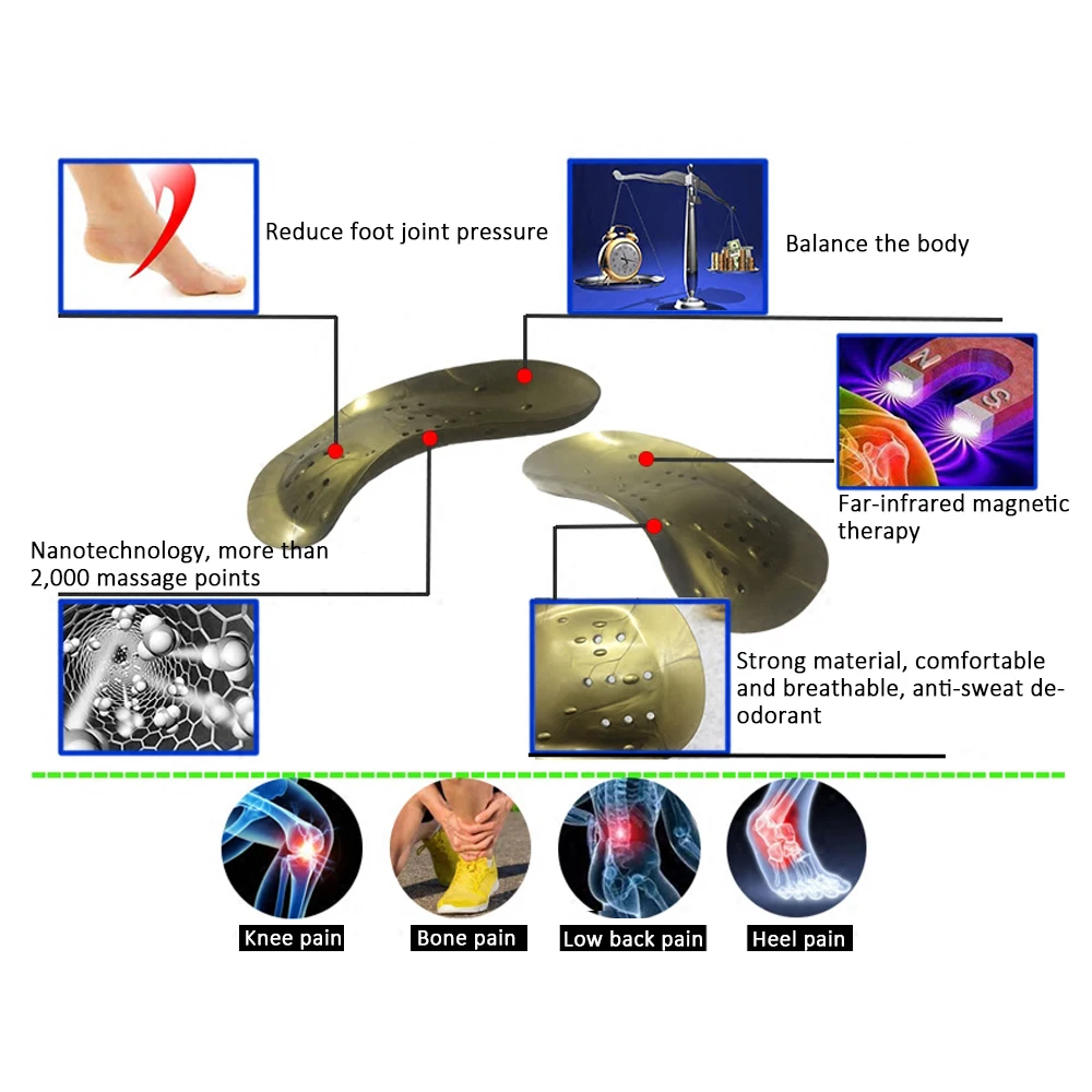1 пара магнитотерапии магнит забота о здоровье массажные стельки для ног Магнитные Стельки колодки для обуви здоровье для костей ортопедический стельки